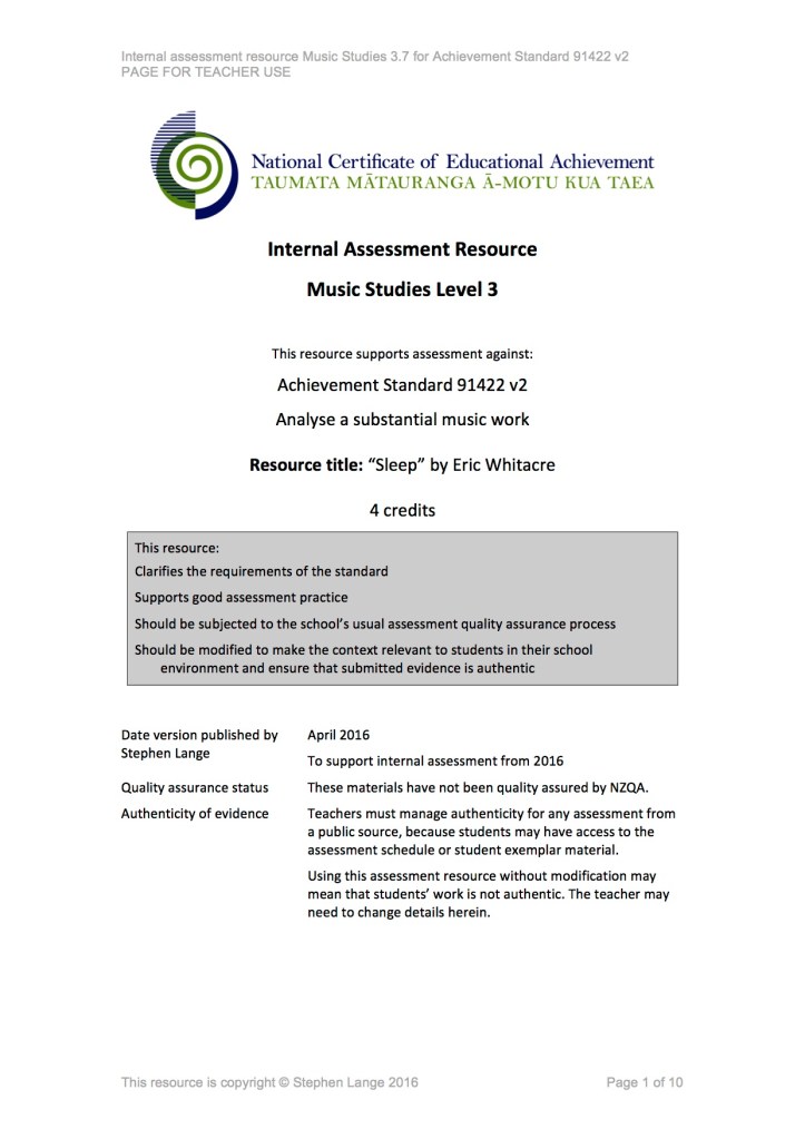 Sleep 91422 v2 Internal Assessment Task Cover Page